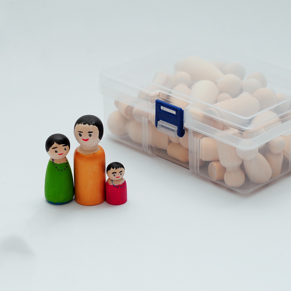 Búp Bê Gỗ Tự Vẽ Đủ Size Set 12 Búp Bê Gỗ Người Gỗ Đồ Chơi Búp Bê Cho Bé