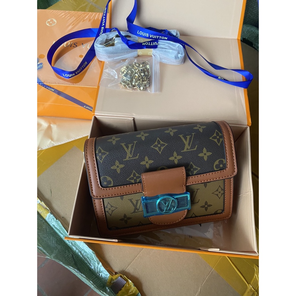 Túi xách L.V dauphine MM SP Fullbox carton nguyên seal size 21/Túi L.V dauphine Fullbox carton nguyên seal size 21