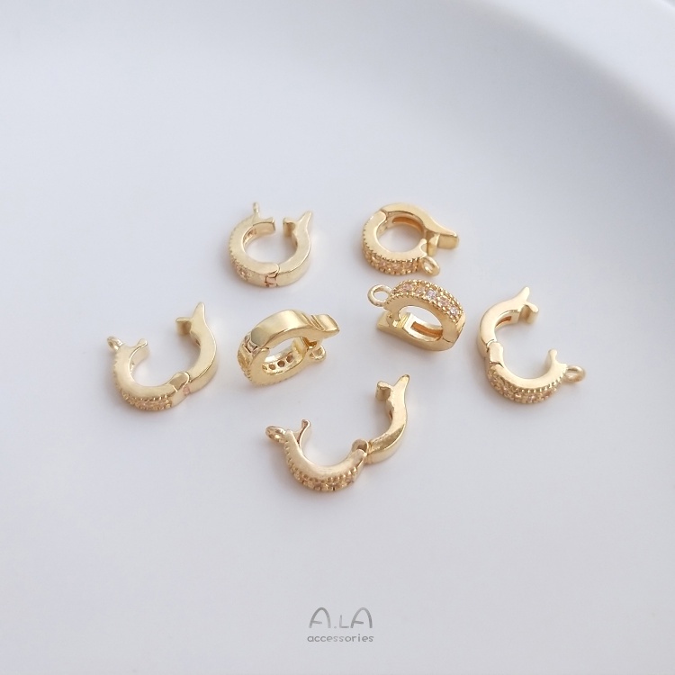 Mặt Dây Chuyền Bằng Đồng Đính Đá Zircon Ngọc Trai 14K Nhiều Màu Sắc