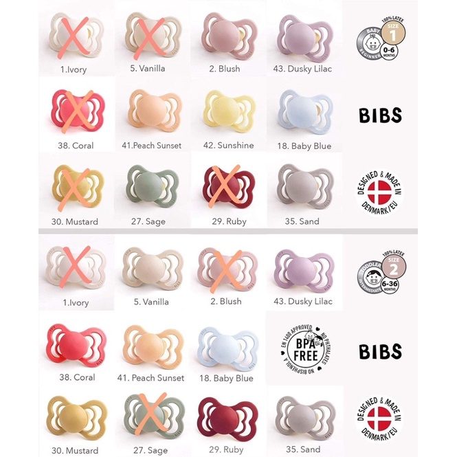 <TẶNG NĂP ĐẬY / HỘP> Ty ngậm BIBS Colour & BIBS Supreme chính hãng Đan Mạch