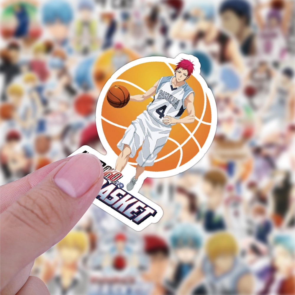 Y&P| Hình Dán Chống Nước Kuroko's Basketball Nhật Bản Anime Mũ Bảo Hiểm Máy Tính Xách Tay Hành Lý Dán Thiết Lập, 50 tờ