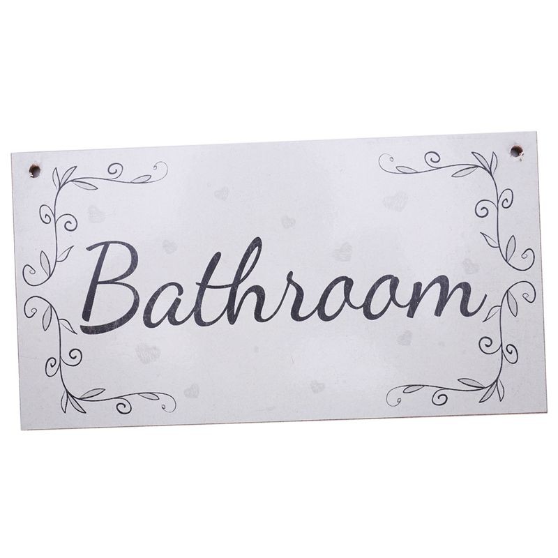 Biển hiệu gỗ treo tường trang trí s-bathroom