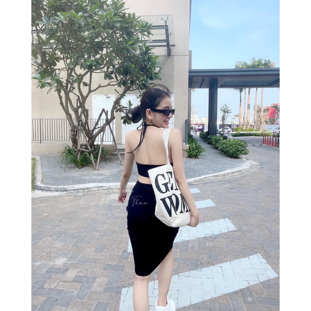 [MẪU MỚI] Đầm Body Cúp Ngực Hở Eo Dây Cổ Thun Borip Thích Hợp Mặc Đi Tiệc Đi Làm Đi Chơi Phù Hợp Với Mọi Phong Cách