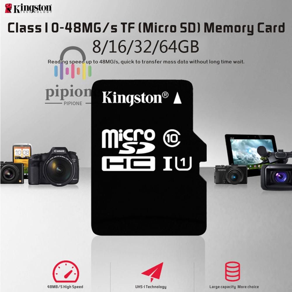 KINGSTON Thẻ Nhớ Xkingston Class 10 Dung Lượng 8gb 16gb 32gb 64gb Microcd Tf 48mb / S