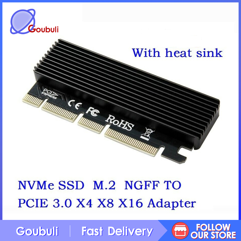 [Goubuli]PCIe NVMe M.2 NGFF SSD to PCI-E PCI express 3.0 x4 x8 x16 adapter For 2280