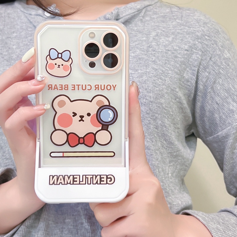 Ốp Điện Thoại In Hoạt Hình Kèm Giá Đỡ Cho iphone 13Promax 12Pro 11 7 8 p xr