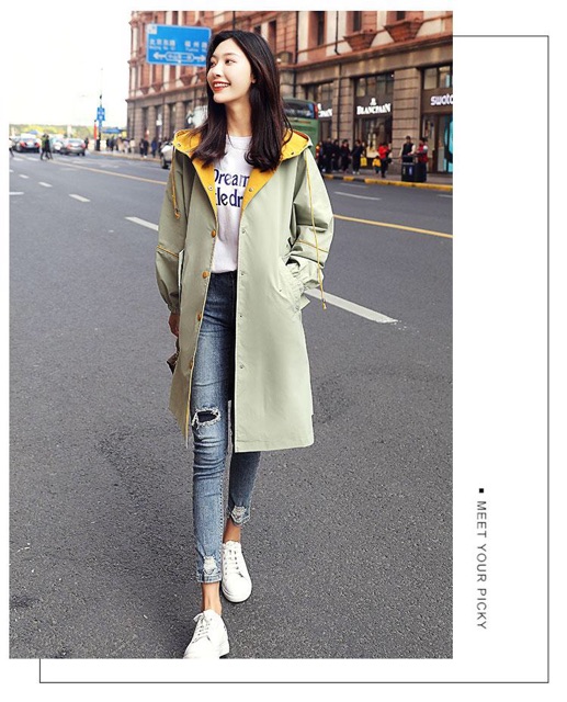 Áo gió khoác gió dáng dài | BigBuy360 - bigbuy360.vn