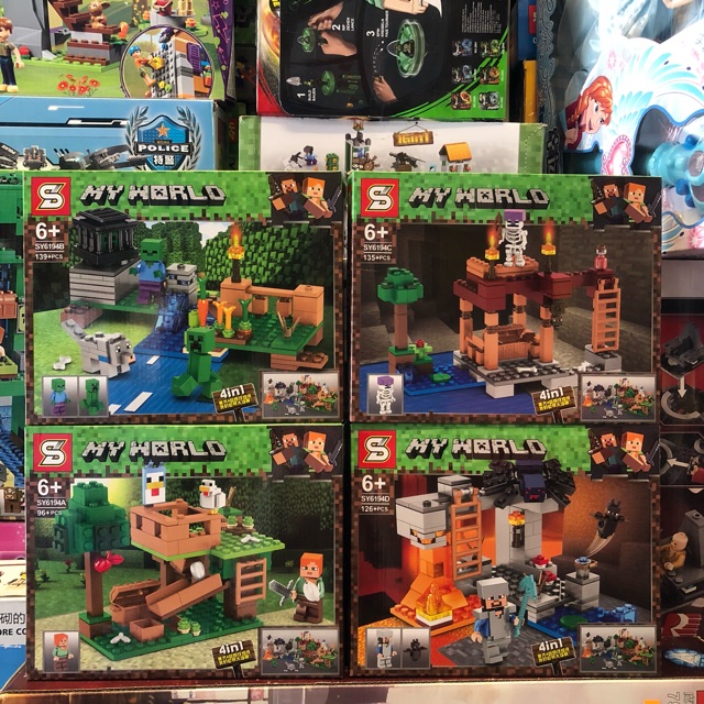 Lắp Ráp Sáng Tạo 4in1 Khu Vườn Minecraft MG599 SY6191 SY6194