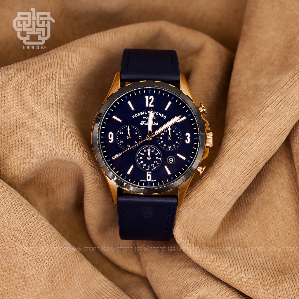 Đồng hồ nam Fossil FS5814 dây da thật, chống nước 50m, size 46mm, hàng chính hãng bảo hành 02 năm