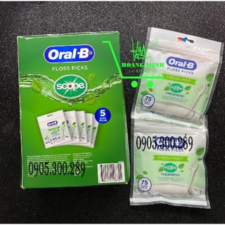 🇺🇸 Túi 75 Cây Tăm Chỉ Nha Khoa Oral-B Scope Outlast 🇺🇸
