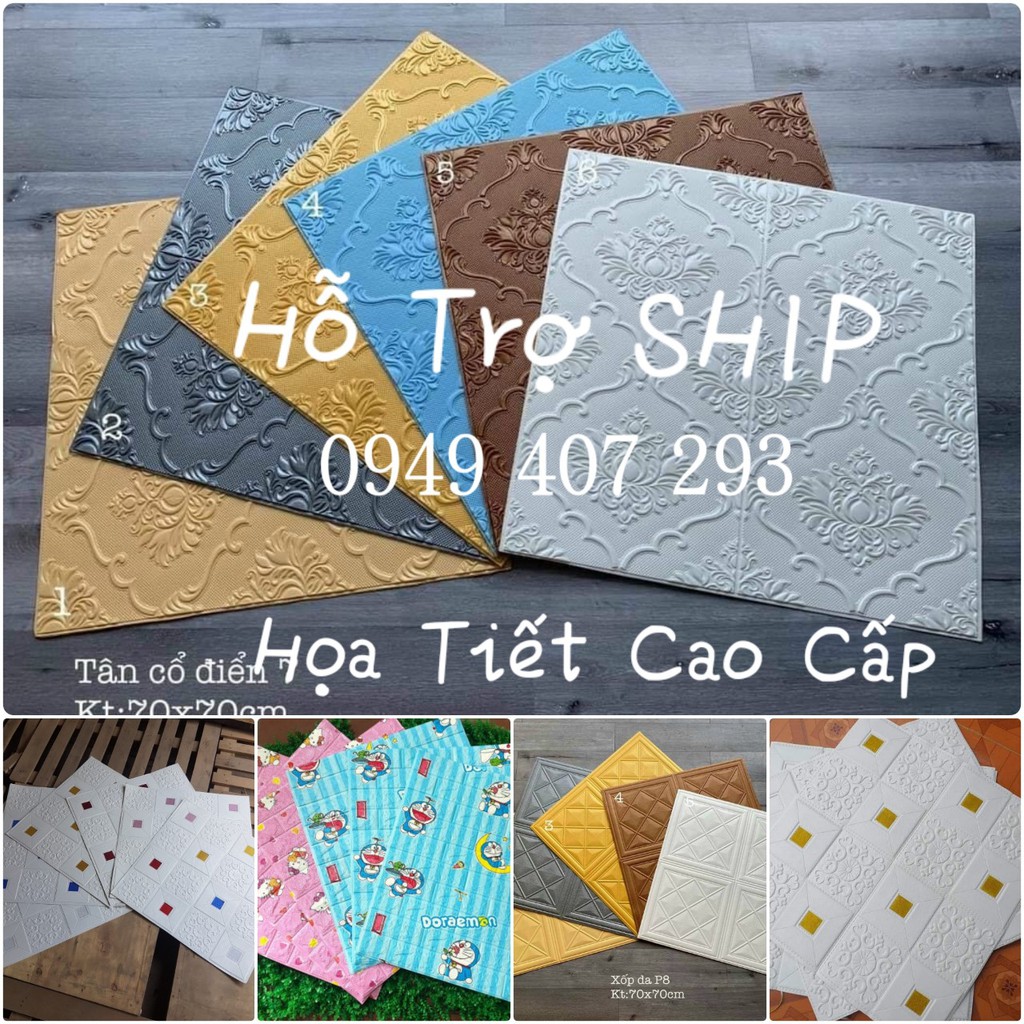 [Giá Sock, Hỗ trợ Ship] 🌹 XỐP DÁN TƯỜNG TÂN CỔ ĐIỂN, DÁN TRẦN, DÁN TƯỜNG CHỐNG NÓNG, CHỐNG THẤM KHỔ 70X70cm