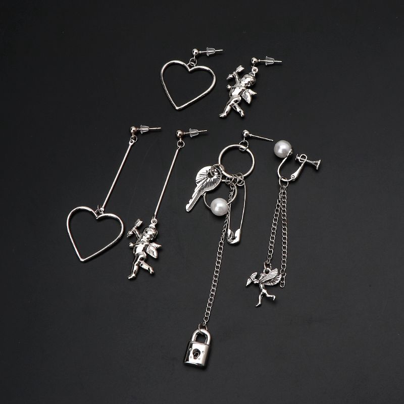 Hoa tai kiểu dáng không đối xứng thời trang sang trọng cho nữ