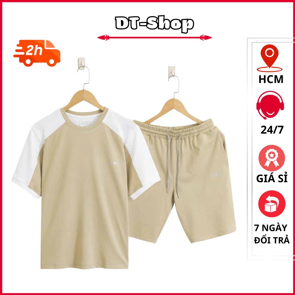 Bộ Thể Thao Nam chất thun co Giãn, năng động mùa Hè, 4 màu trẻ trung, bộ mặc nhà nam