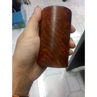 Lọ tăm trụ tròn gỗ trắc