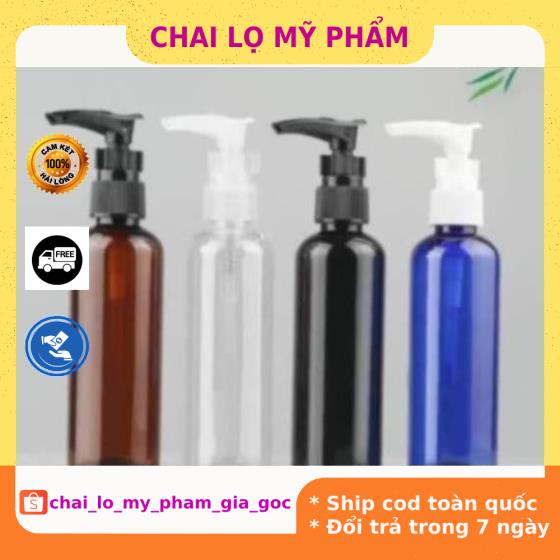 Chai Chiết Mĩ Phẩm ❤ GIÁ TỐT NHẤT ❤ Chai nhựa pet vòi nhấn sữa tắm 50ml,100ml chiết mỹ phẩm , phụ kiện du lịch