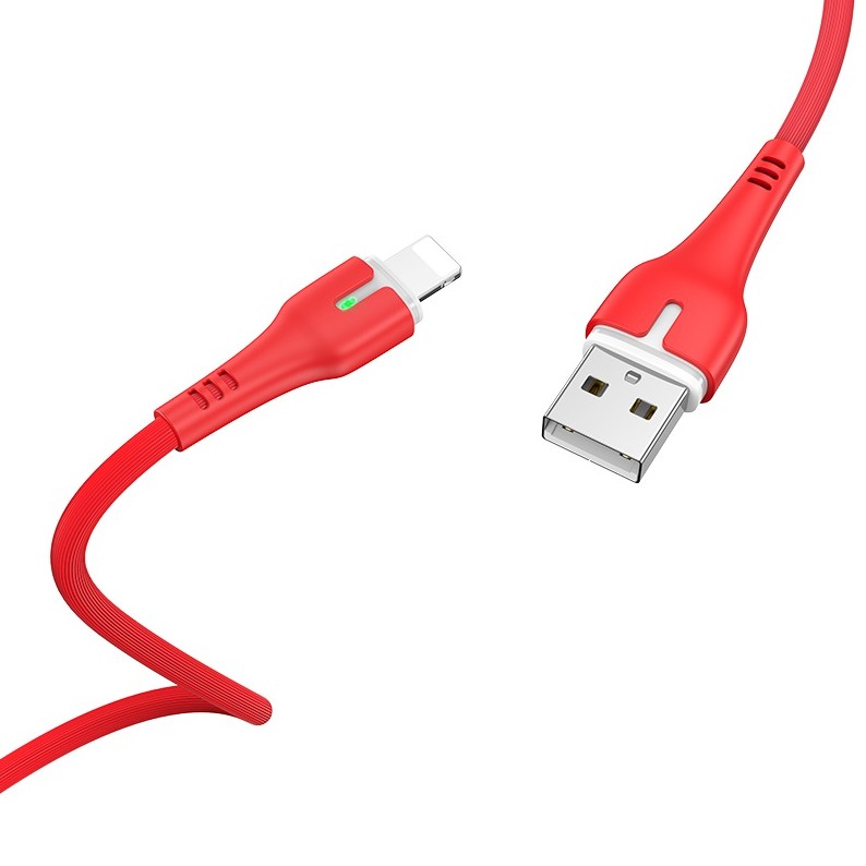 Dây Cáp sạc IP/Micro/TypeC X45 2.4A có đèn LED