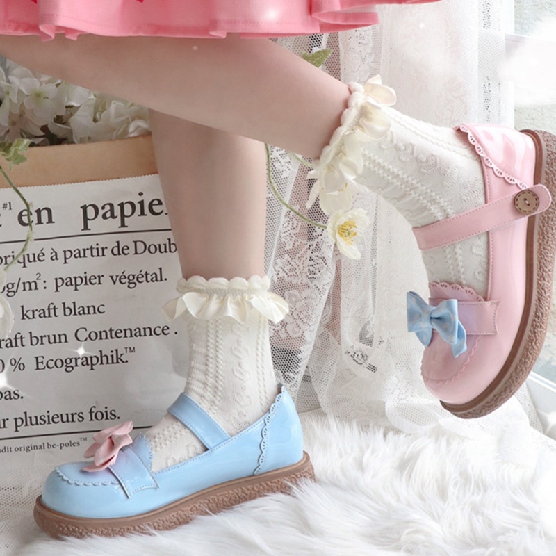 Vớ ngắn họa tiết công chúa ngọt ngào phong cách lolita Nhật Bản cho nữ