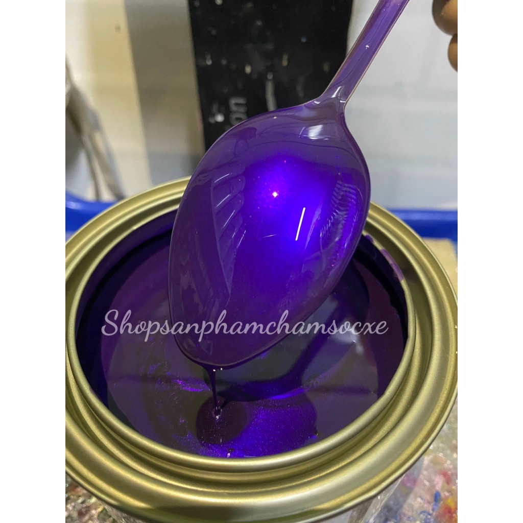 Sơn màu 3D xanh tím hồng tự bóng cứng - Đóng lon 0.5kg và 1kg