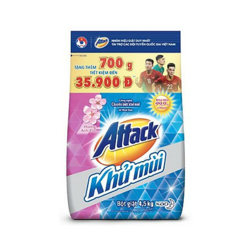 Bột giặt Attack Khử Mùi Hương Hoa 3.8kg (Mẫu mới)