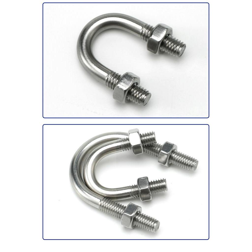 Bu Lông M6M8 304 Chữ U Bằng Thép Không Gỉ Kèm Ốc Vít Cố Định