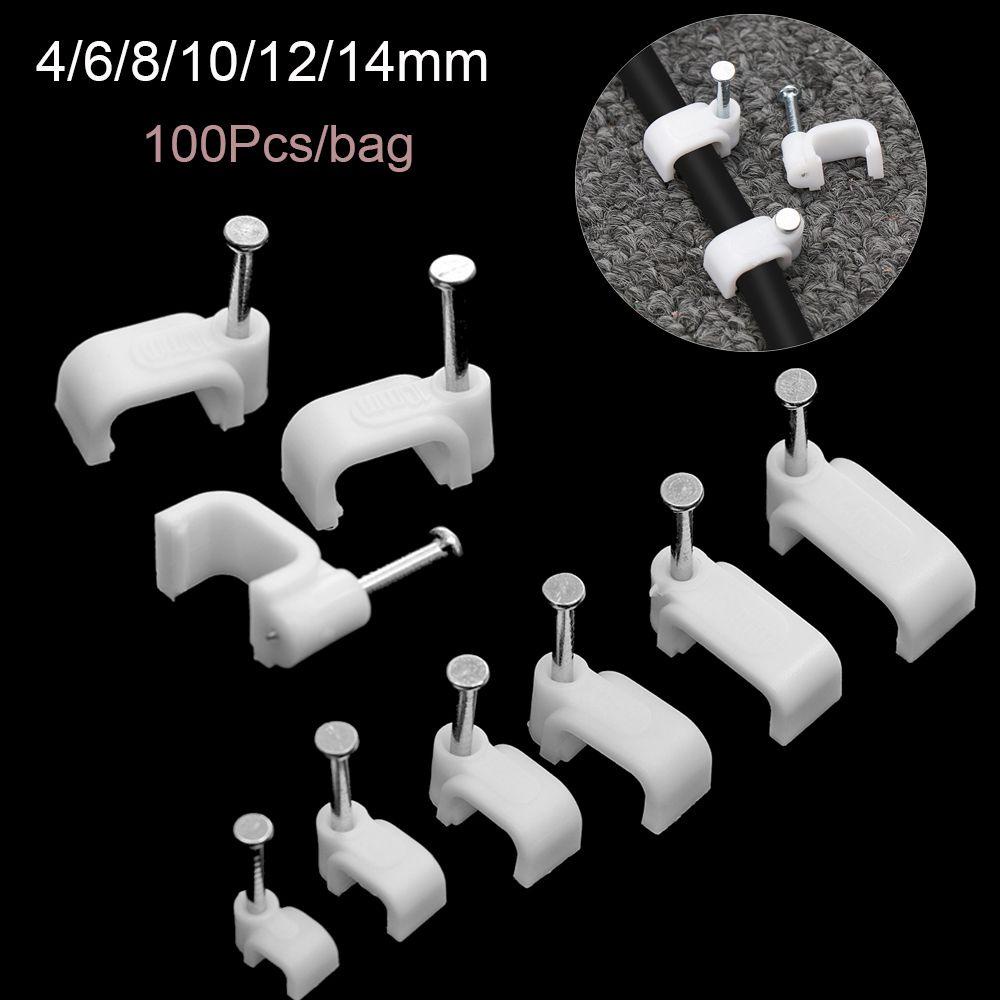 Bộ 100 Kẹp Dây Điện Bền Bỉ Tiện Dụng|Móng Tay Thép Sửa Chữa Phần Cứng