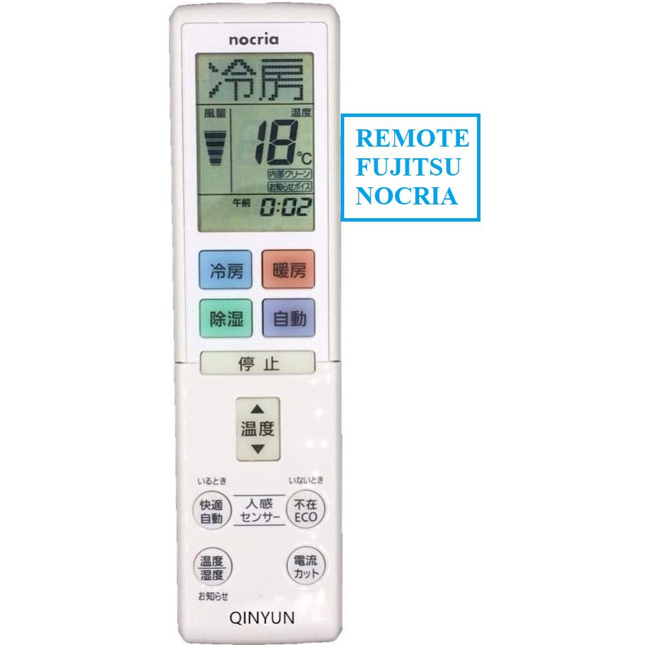 Remote Điều khiển điều hoà Fujitsu Nocria - hàng tốt - Chữ nhật