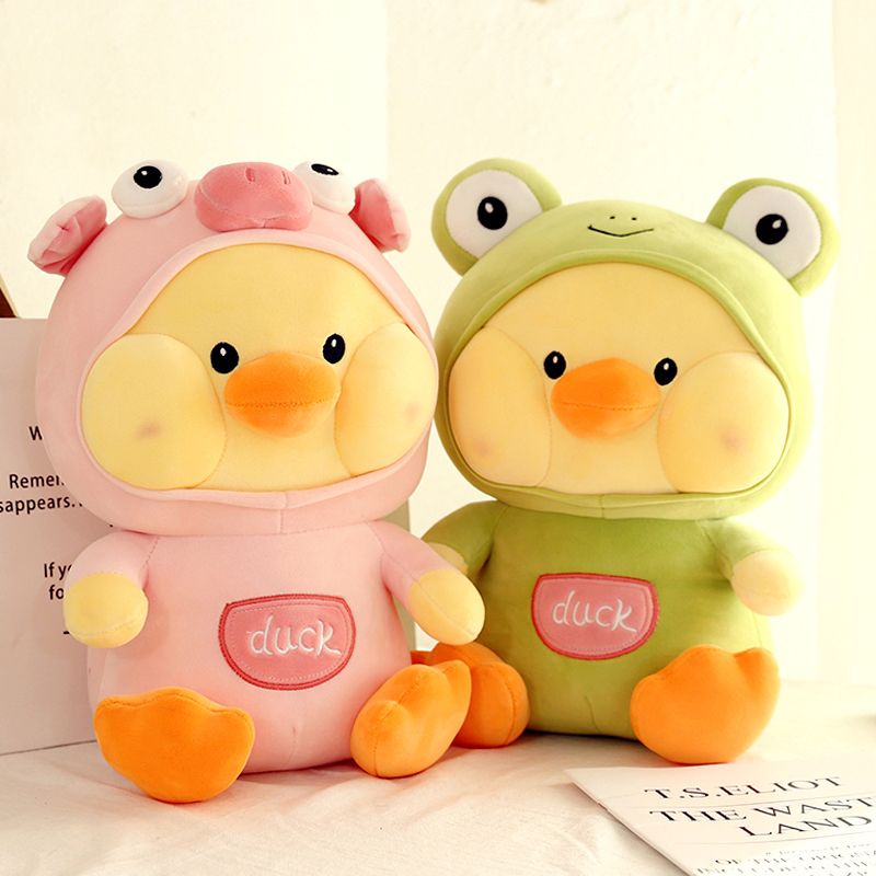 Gấu Bông Vịt Coslay Êch Hồng Xanh Má Bánh Bao Qùa Tặng Sinh Nhật Gấu Bông _ Unishop