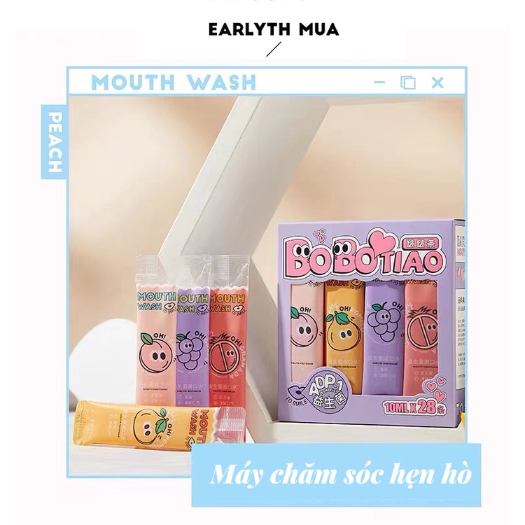 BOBOTIAO Hộp 28 viên nước súc miệng lợi khuẩn dùng một lần Earlyth