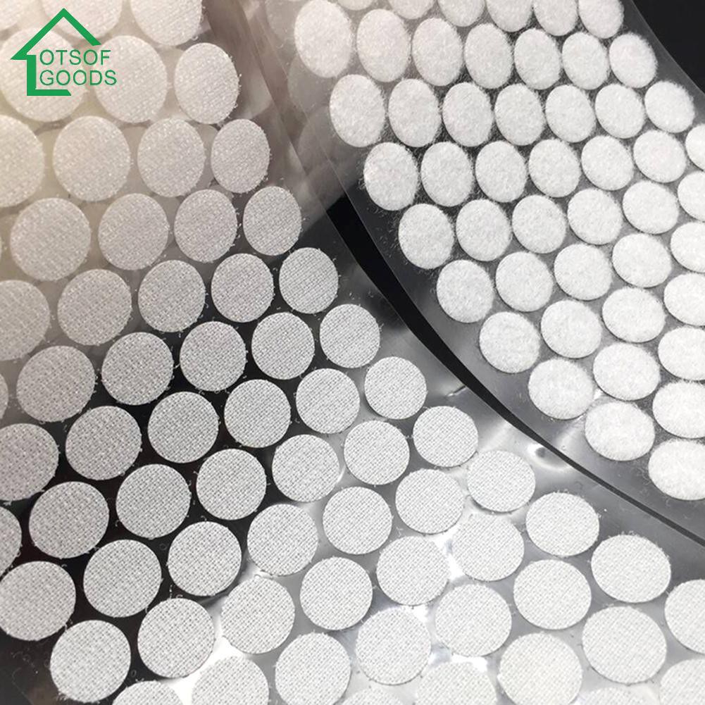 100 Pairs Double-Sided Nylon Dots Sticker Hook Loop  Tape Snap