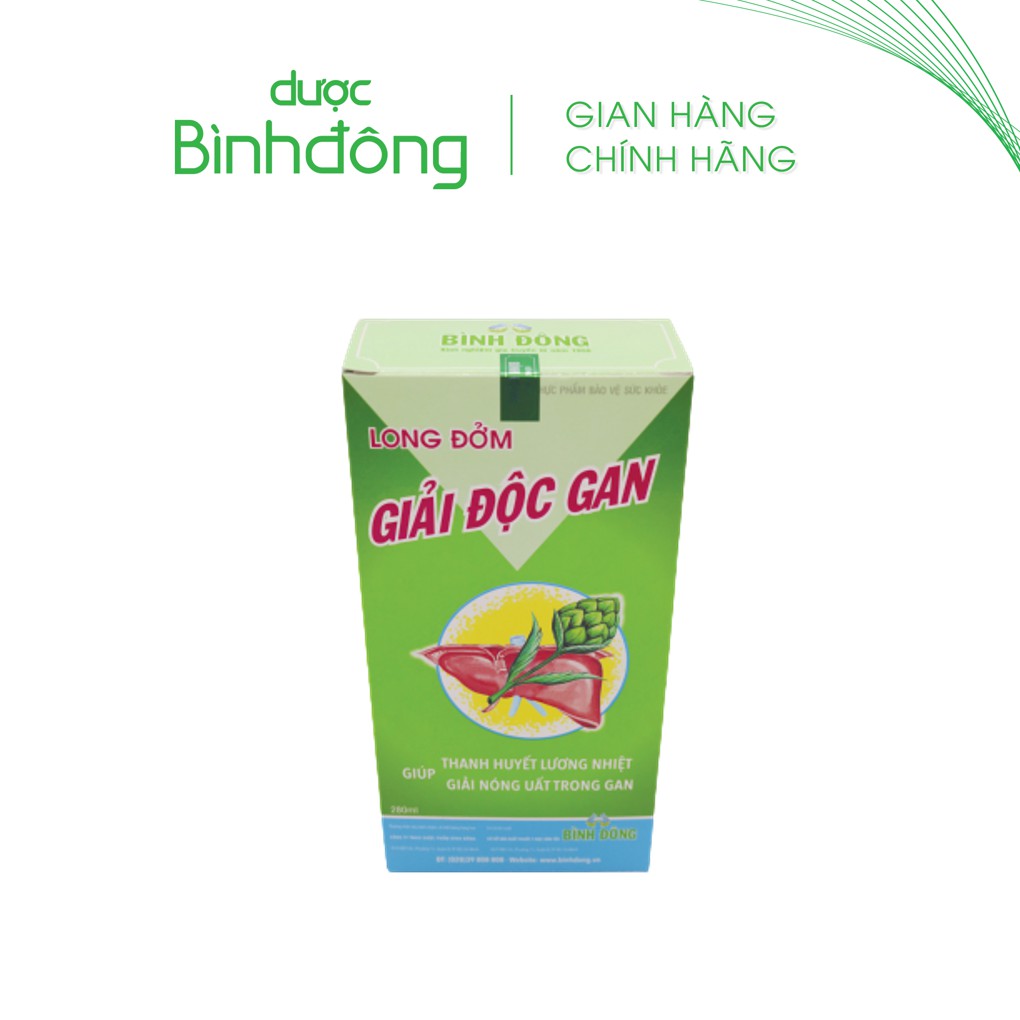 Long Đởm Giải Độc Gan Bình Đông - Thanh nhiệt, giải độc, mát gan, tăng cường chức năng gan - chai 280ml