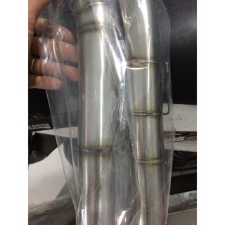 Cổ pô 2 khúc inox 304 gắn lon cho ex2010 ex150 ex135 sirius wave winner satria raider sonic