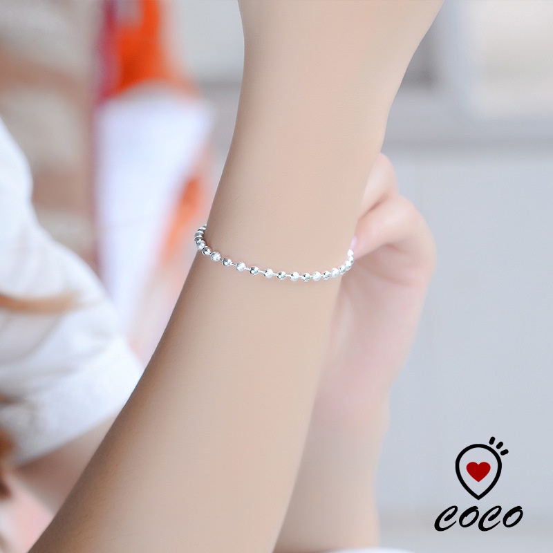 Vòng tay JOJO COCO hạt tròn đơn giản thời trang Hàn Quốc có thể điều chỉnh làm quà tặng cho nữ