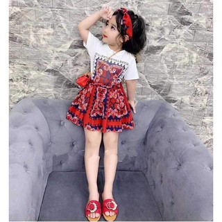 35váy và bộ in hình thổ cẩm cho bé gái