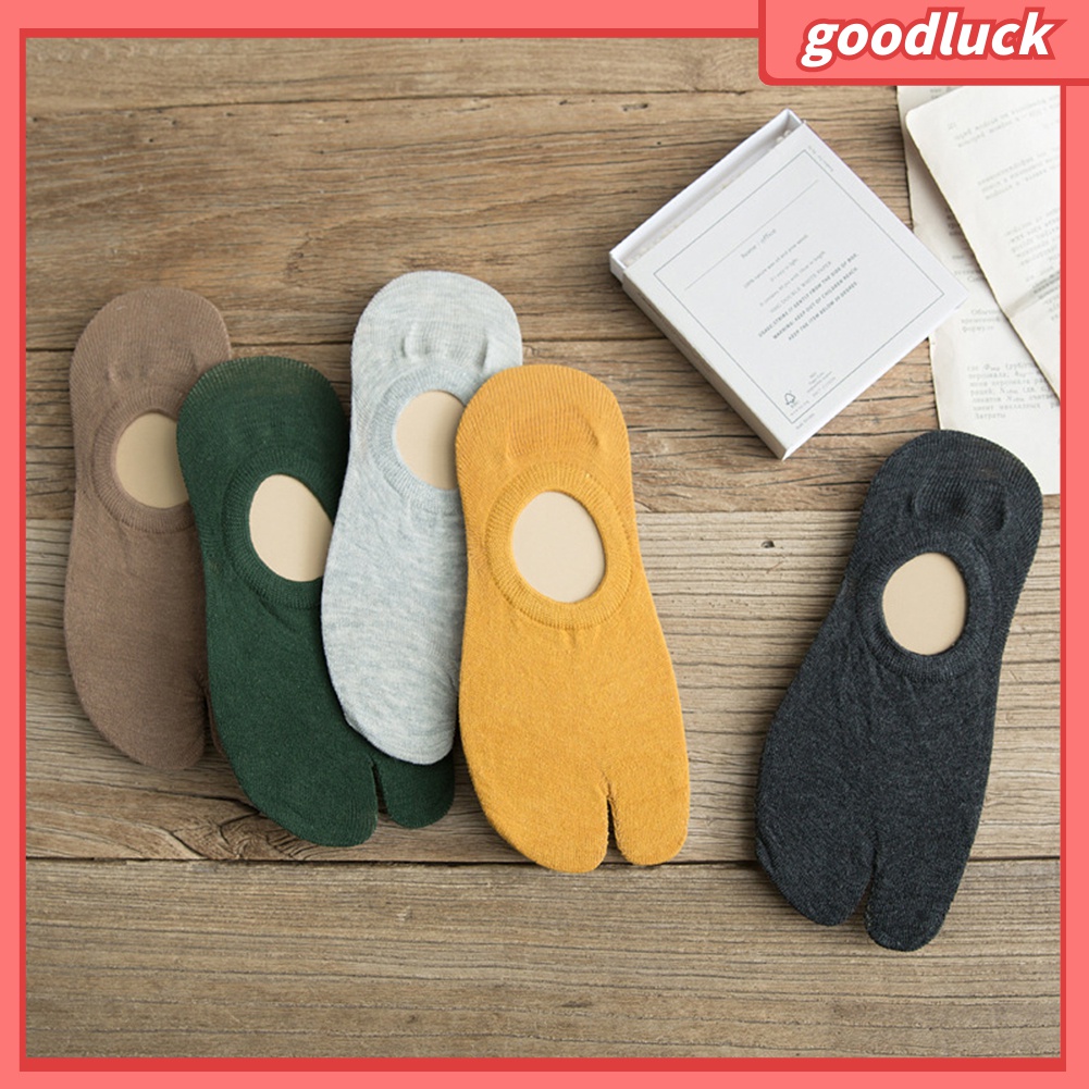 1 Đôi Tất Ngắn Chống Trượt Co Giãn Màu Trơn Dành Cho Nam Nữ