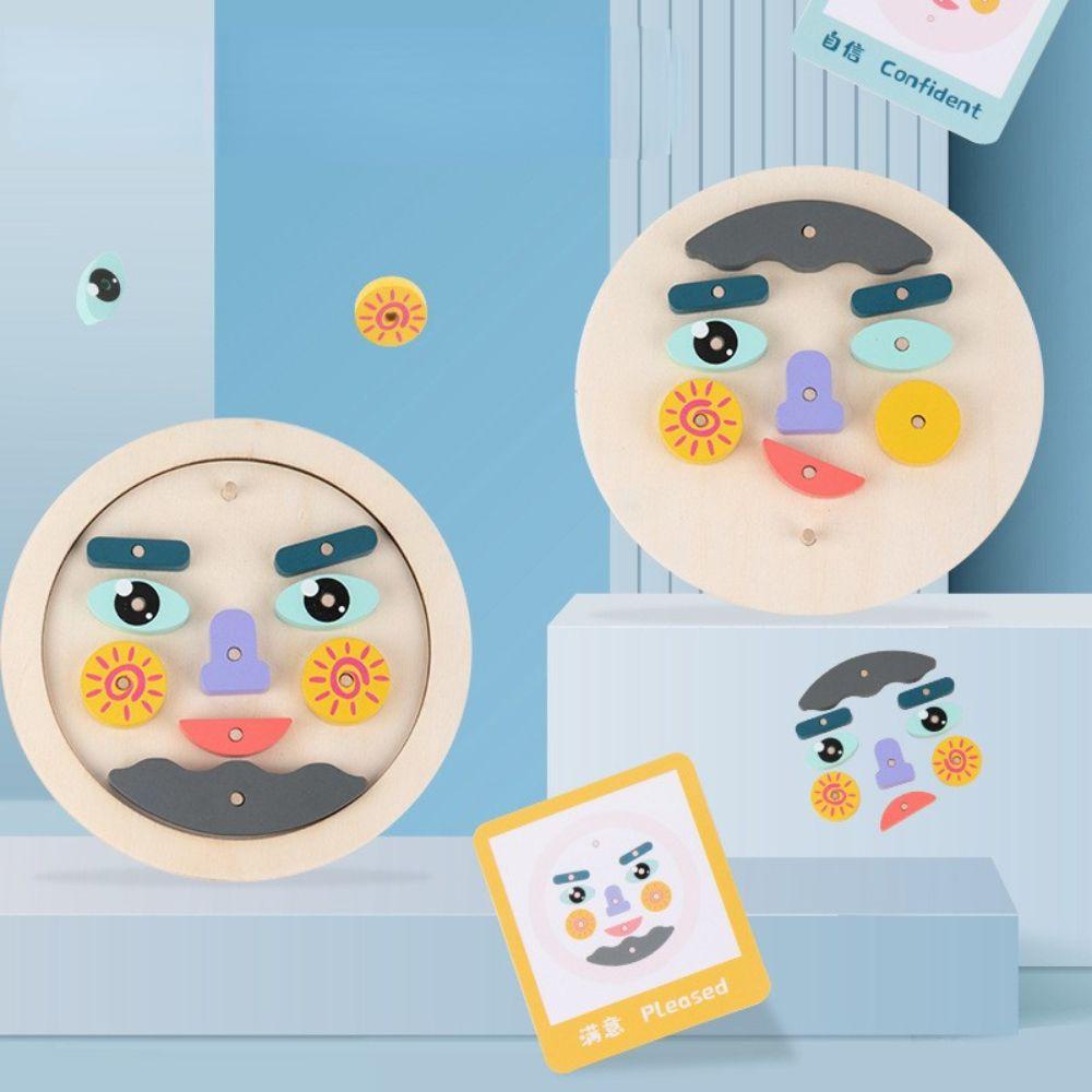 Bộ Đồ Chơi Lắp Ráp Hình Khuôn Mặt Cảm Xúc Montessori DIY