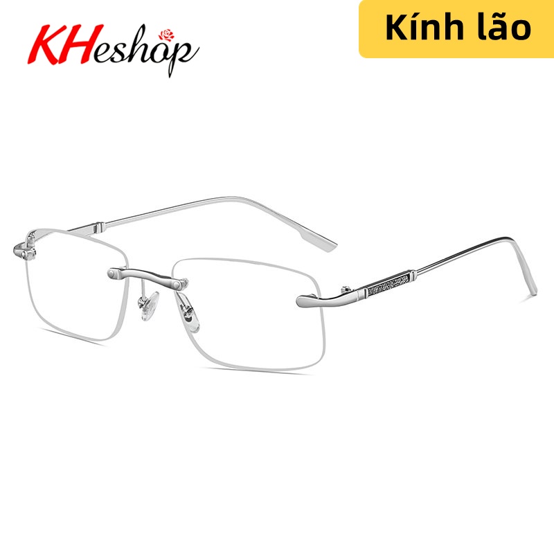Kính lão thị viễn thị đọc báo cho người Trung niên cao cấp hàng xịn chống ánh sáng xanh form vuông không gọng mã Y82203