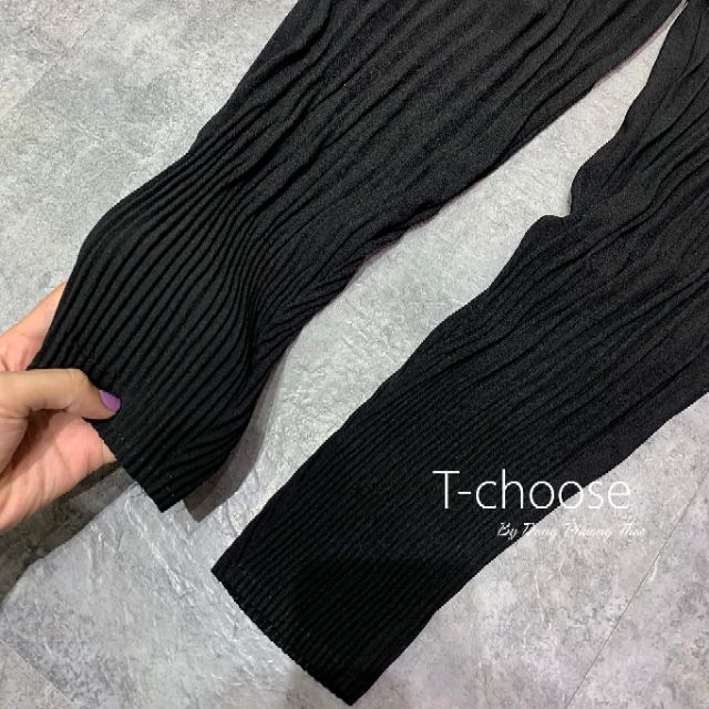 Quần nhăn cạp chữ hàng QC