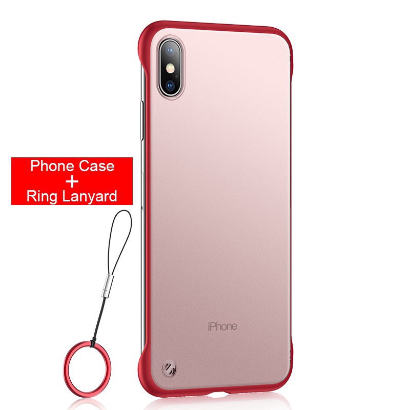 Vỏ điện thoại trong suốt không khung dành cho ốp lưng iPhone 6s 7 8 Plus X XS XR 11 Pro Max có đế giữ nhẫn đeo tay ốp lưng