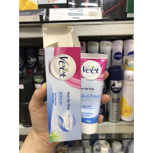 Kem tẩy lông, kem triệt lông dành cho da nhạy cảm Veet 50g