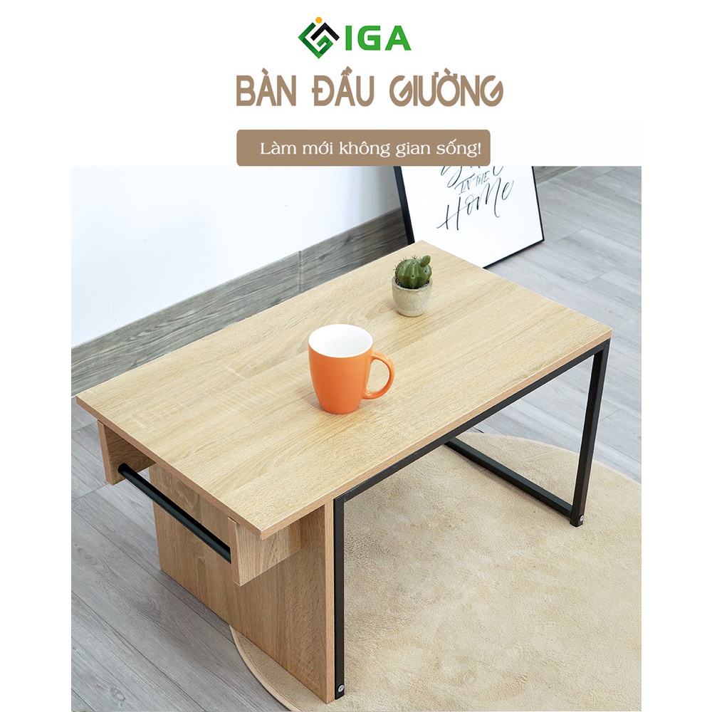 Bàn trà, cafe kết hợp bàn học tiện lợi khung sắt - GM14