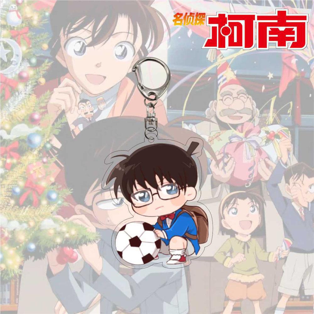 Móc khóa hoạt hình mặt hình nhân vật Thám tử Conan Shinichi phong cách anime Nhật Bản dùng làm quà tặng dành cho trẻ em