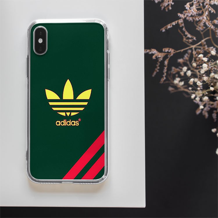 Ốp lưng logo ADIDAS vàng  nền xanh lá cây cho Iphone 5 6 7 8 Plus 11 12 Pro Max X Xr ADIPOD00168