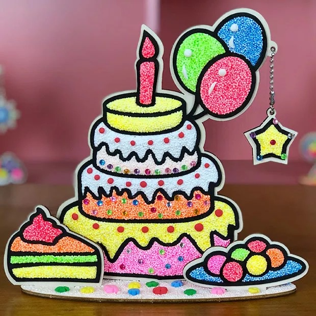 (Hàng Sẵn TP.HCM) Đồ chơi tô màu tranh mút xốp,Tranh tô màu bọt xốp Slime Gỗ 3D, Gỗ Slime cho bé tự ý sáng tạo.