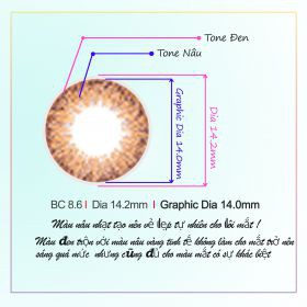 Kính áp tròng Milky Choco Hàn Quốc có độ ( 0.00 ~ 8.00)