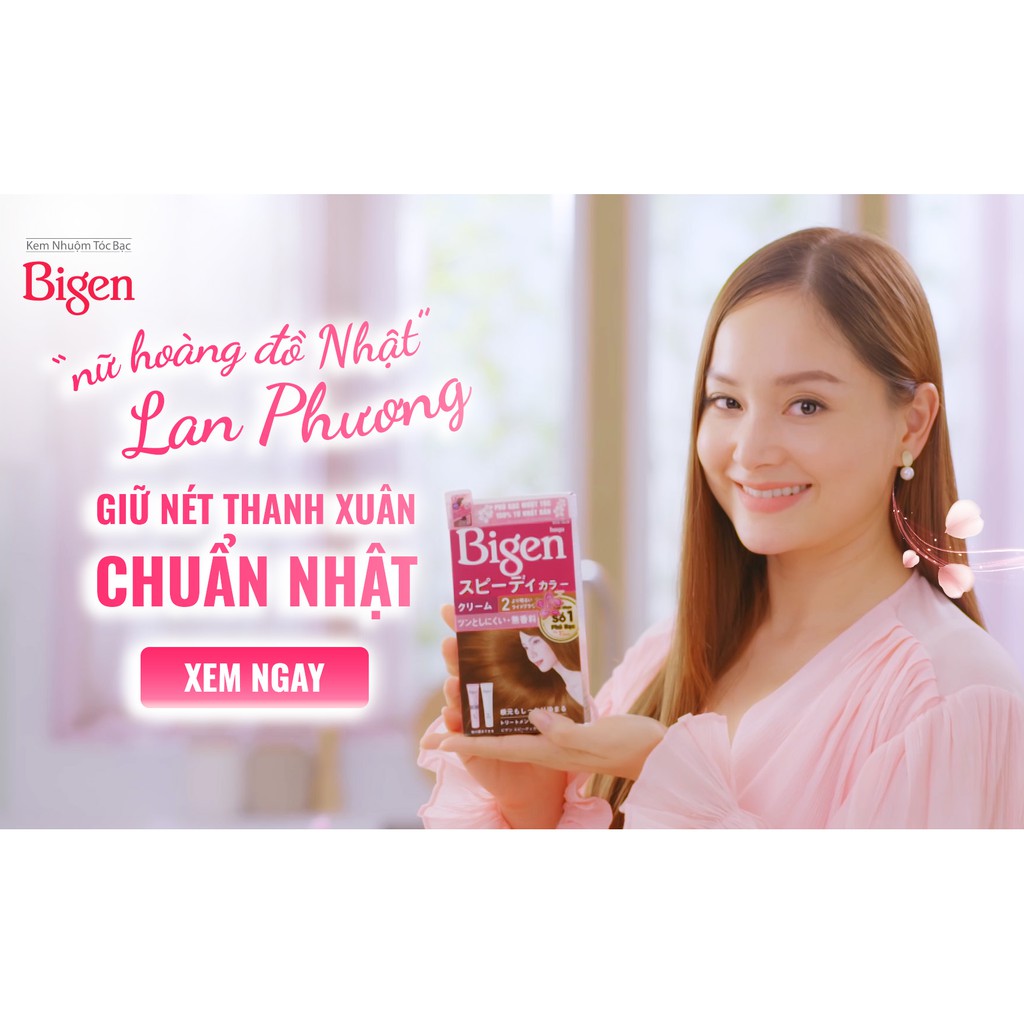 Thuốc nhuộm tóc phủ bạc dạng kem Bigen Speedy Color Cream 80ml