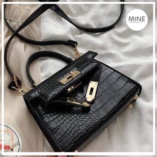 Túi HM mini size 20cm da rắn T0122
