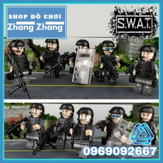 Xếp hình mô hình lực lượng đặc nhiệm phản ứng nhanh SWAT Mỹ đầy đủ phụ kiện Minifigures 820024 no.820024