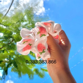 Cột tóc Scrunchies mẫu trái đào