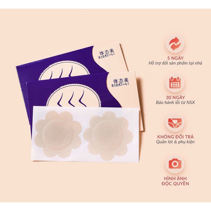Miếng dán ngực che nhũ hoa chất liệu vải chống nước dính chắc chắn