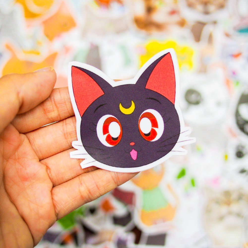 MÈO CATS - hộp set 100 sticker decal hình dán dễ thương, trang trí nón bảo hiểm , laptop, xe máy, ô tô - STICKER FACTORY